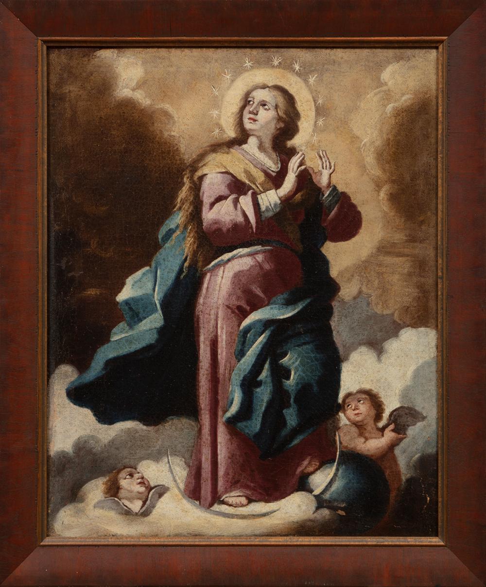 Appraisal: Continental School th c Immaculate Conception oil on canvas unsigned