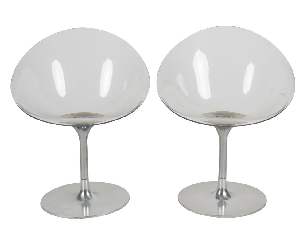 Appraisal: PHILIPPE STARCK FOR KARTELL PAIR EROS CHAIRSeach signed to base