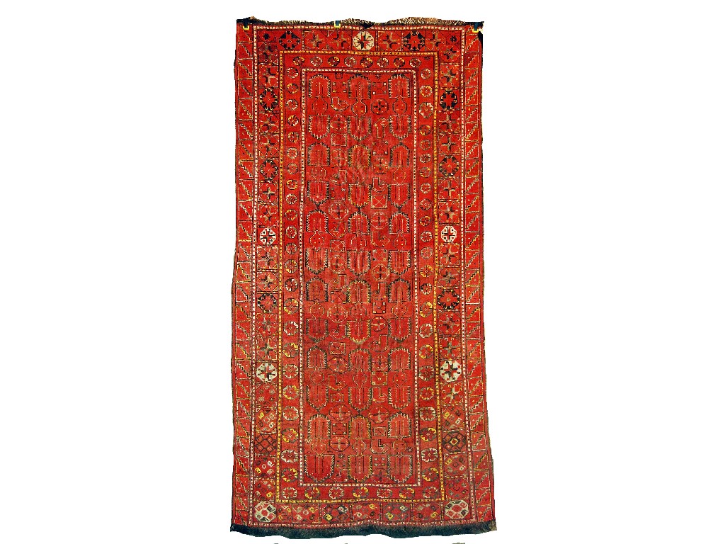 Appraisal: Afghanistan Uzbekistan Beshir small carpet circa