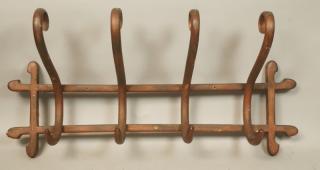 Appraisal: Thonet style Bentwood Wall Coat Hat Rack Wall mo Thonet