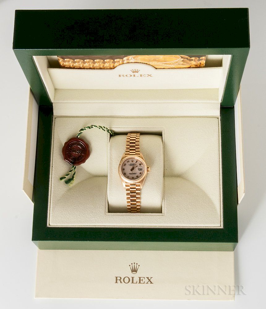 Appraisal: Rolex kt Gold President Lady's Datejust Reference with Box Rolex