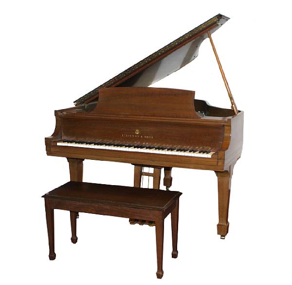 Appraisal: A Steinway amp Sons walnut grand piano model M circa