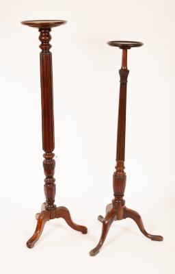 Appraisal: A George III mahogany bedpost carved and fluted and a