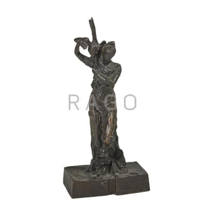 Appraisal: Thomas Eakins American - Nymph and Bittern Bronze conceived in