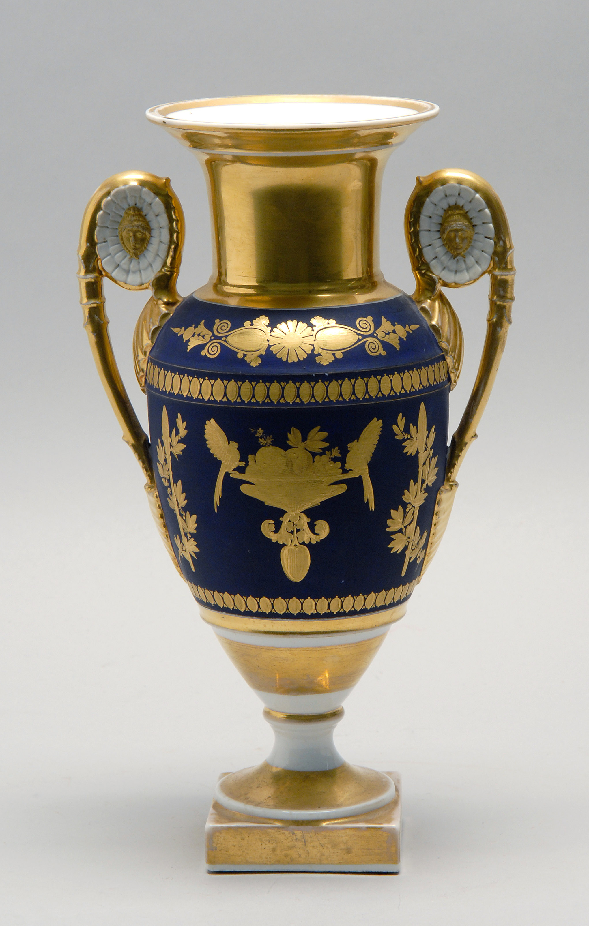 Appraisal: PARIS PORCELAIN VASE France Mid- th CenturyWith Neoclassical tooled gilt