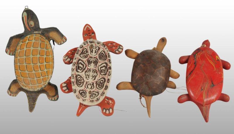 Appraisal: Lot of Turtle Pull Toys Description American Includes one paper