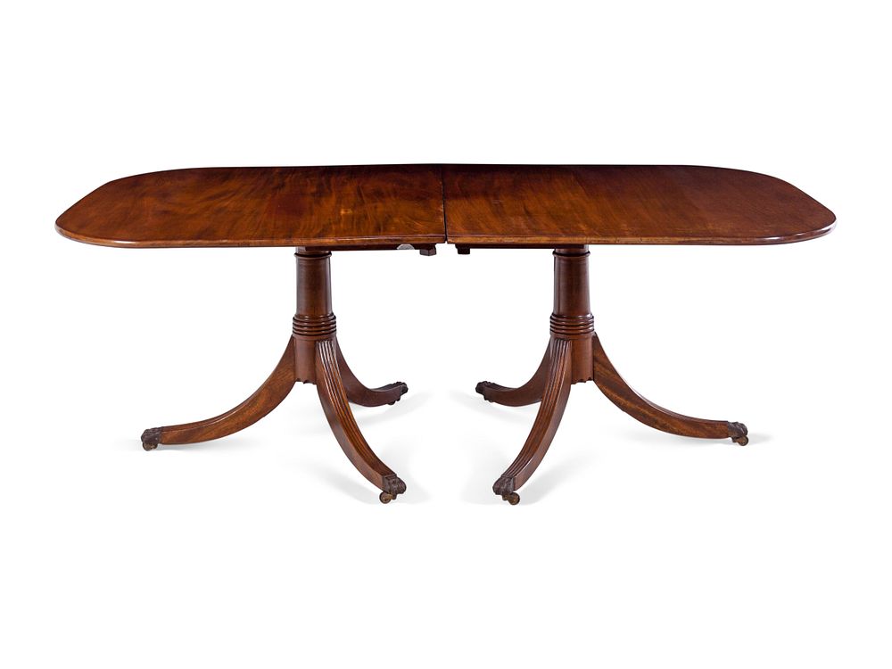 Appraisal: A George III Style Mahogany Dining Table A George III