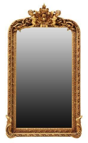 Appraisal: Louis XV style gilt and composition wall mirror late th