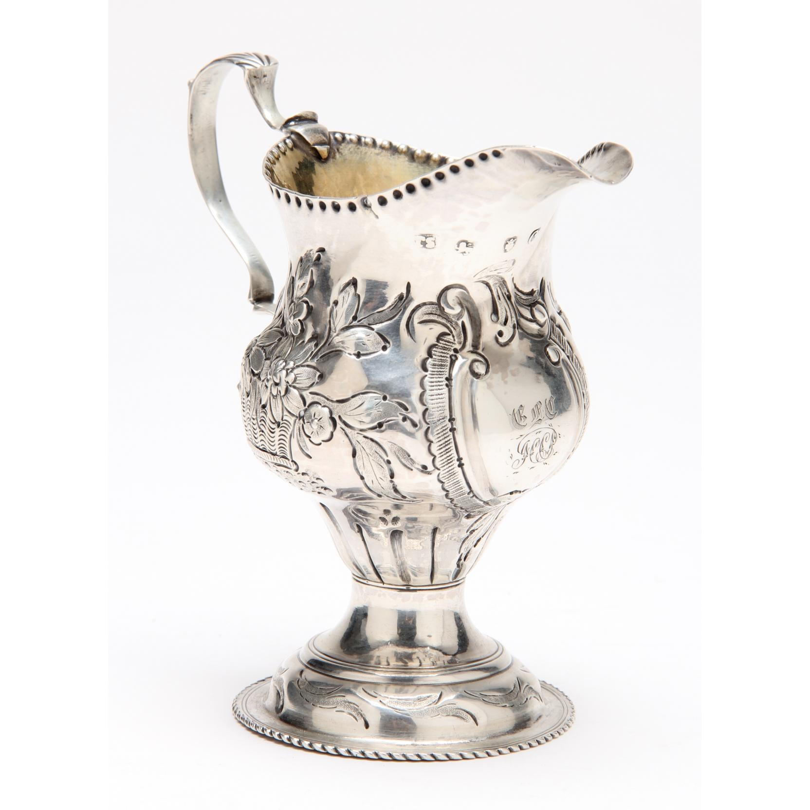 Appraisal: George III Silver Cream Jug London hallmarks and sponsor's mark