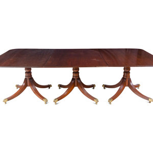 Appraisal: A George III Style Mahogany Extension Dining Table First Half