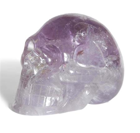 Appraisal: AMETHYST PAPER WEIGHT in the form of a skull cm