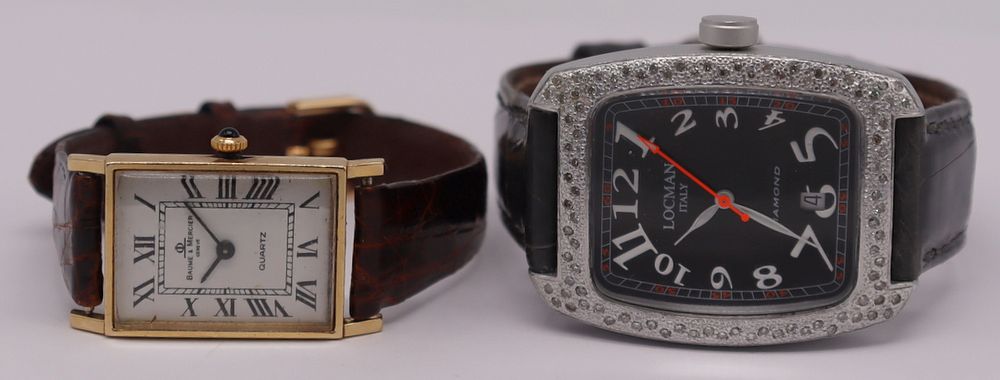 Appraisal: JEWELRY Baume Mercier and Locman Watch Grouping Includes a Baume