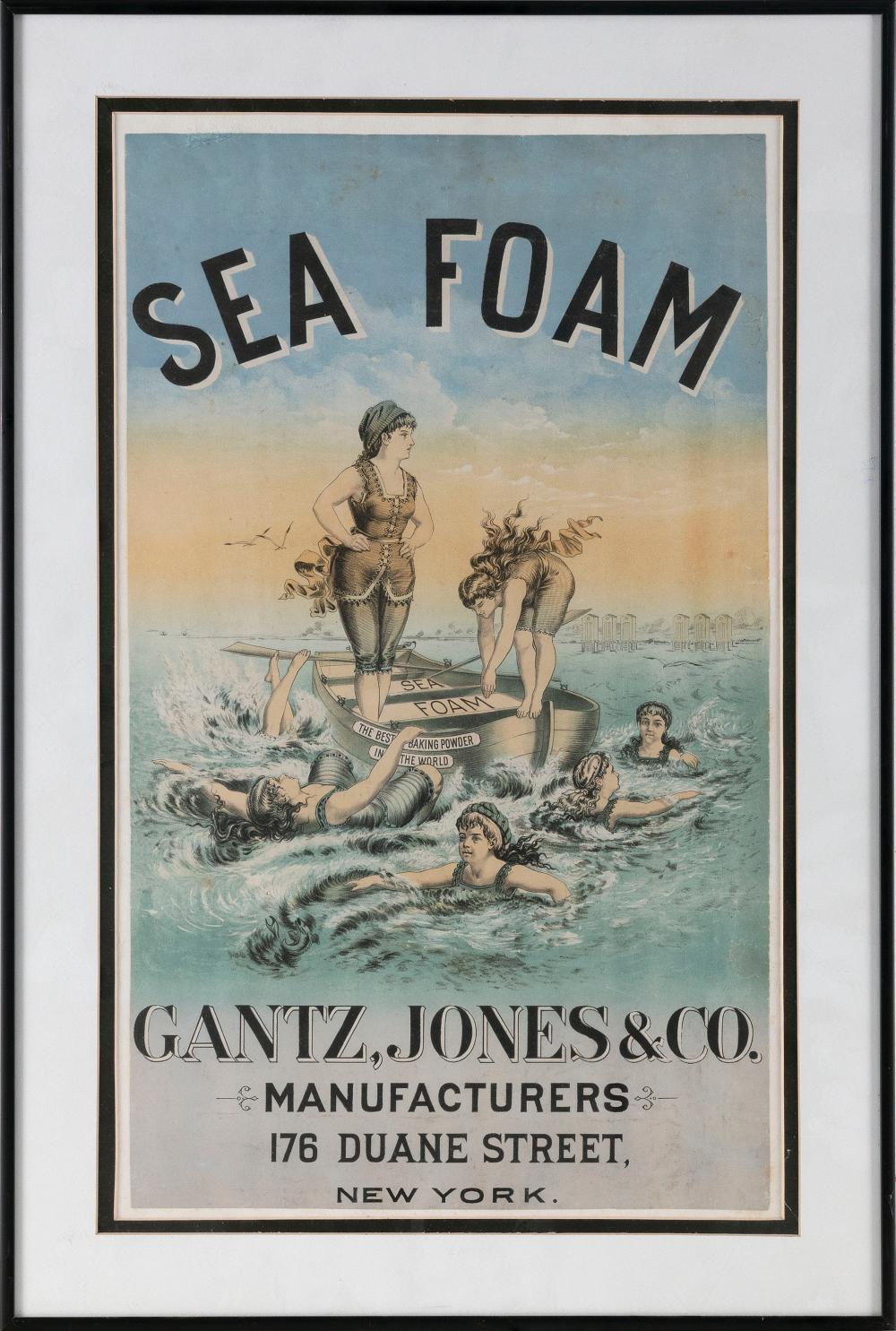 Appraisal: SEA FOAM BAKING POWDER ADVERTISING CHROMOLITHOGRAPH LATE TH EARLY TH