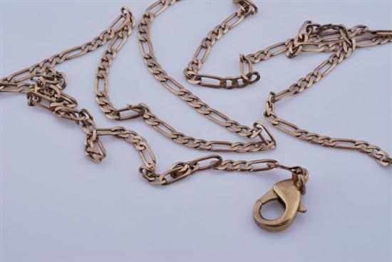 Appraisal: A CHAIN STAMPED CT GOLD