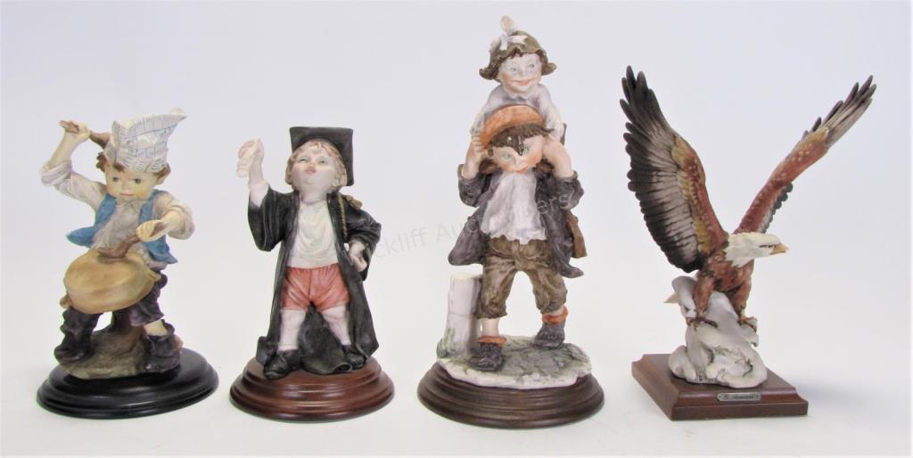 Appraisal: Group of Giuseppe Armani Figures four resin figures including eagle