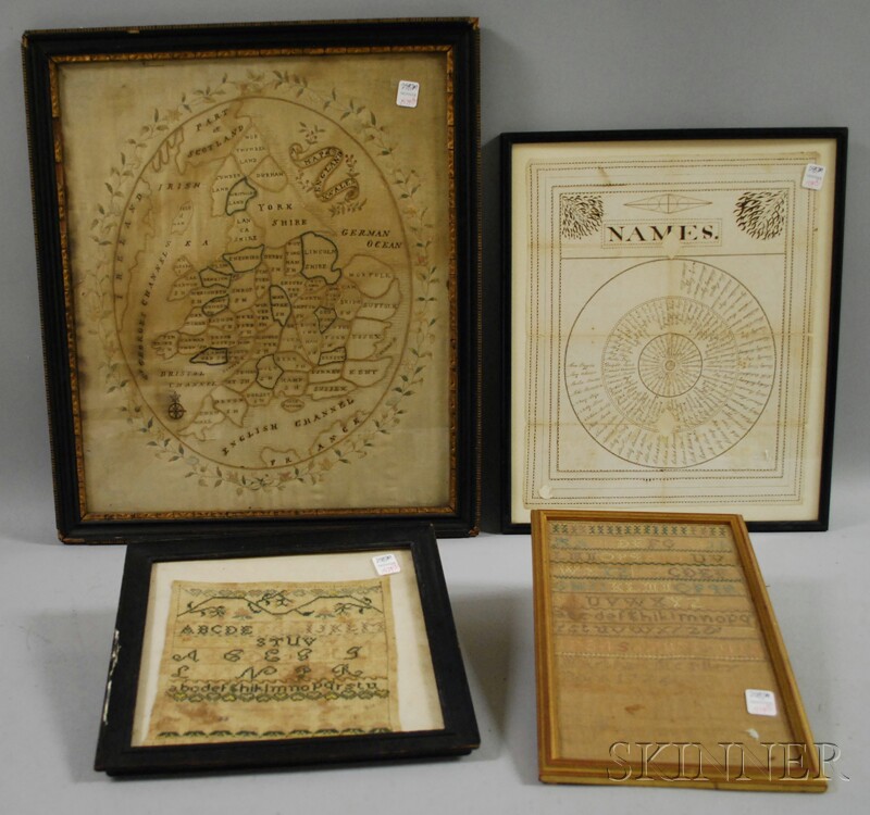 Appraisal: Framed th Century Ink on Paper Calligraphic Study Names and