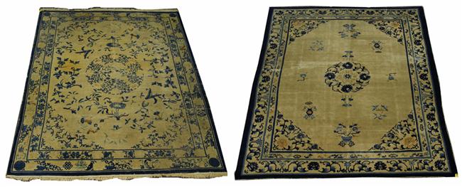 Appraisal: TWO CHINESE PEKING CARPETS circa feet inches x feet inches