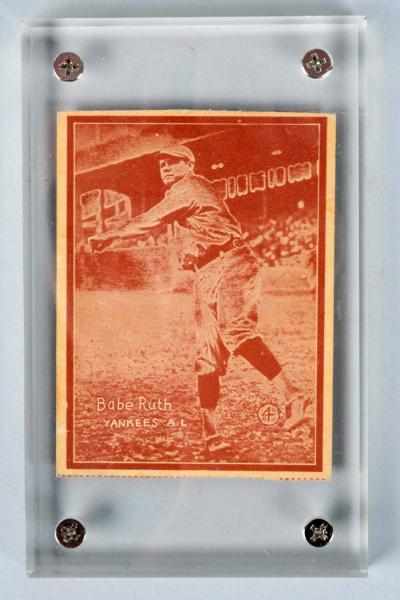 Appraisal: Vintage Babe Ruth Cutout Baseball Card Depicts a very early