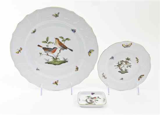 Appraisal: A Partial Herend Dinnerware Service in the Rothschild pattern comprising