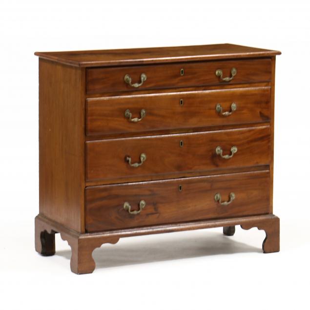 Appraisal: GEORGE III MAHOGANY CHEST OF DRAWERS Late th century mahogany