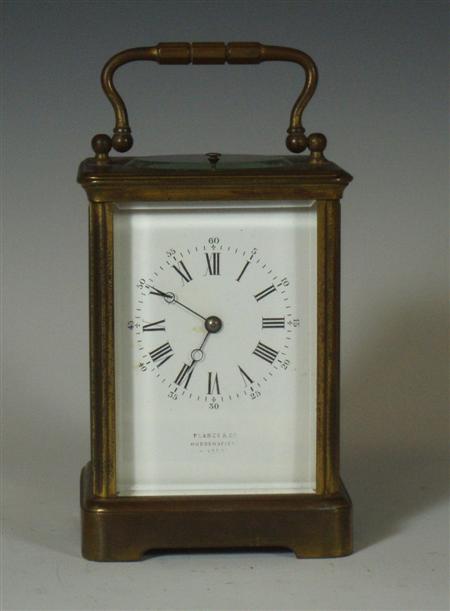 Appraisal: A late th century carriage clock repeater By Pearce Co