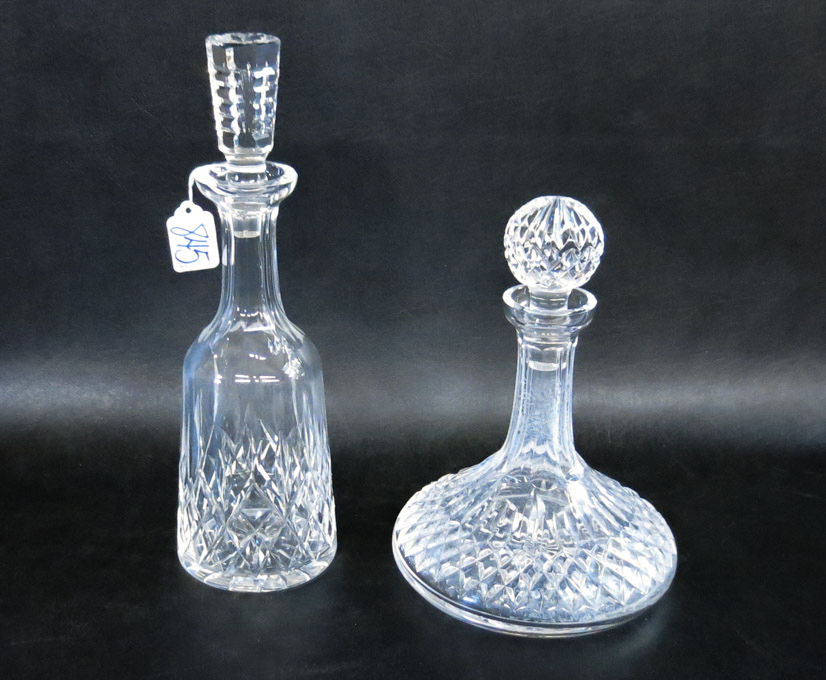 Appraisal: SET OF TWO WATERFORD CUT CRYSTAL DECANTERS in the Lismore