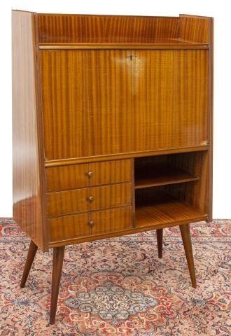 Appraisal: Italian mid-century modern bleached mahogany secretary c s having a