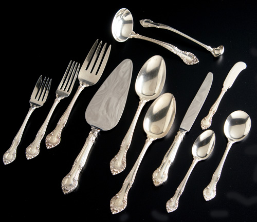 Appraisal: Gorham English Gadroon set of sterling flatware Ninety-one pieces comprising