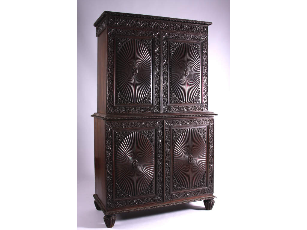 Appraisal: Excellent Rosewood Linen Press ca probably of British Colonial India