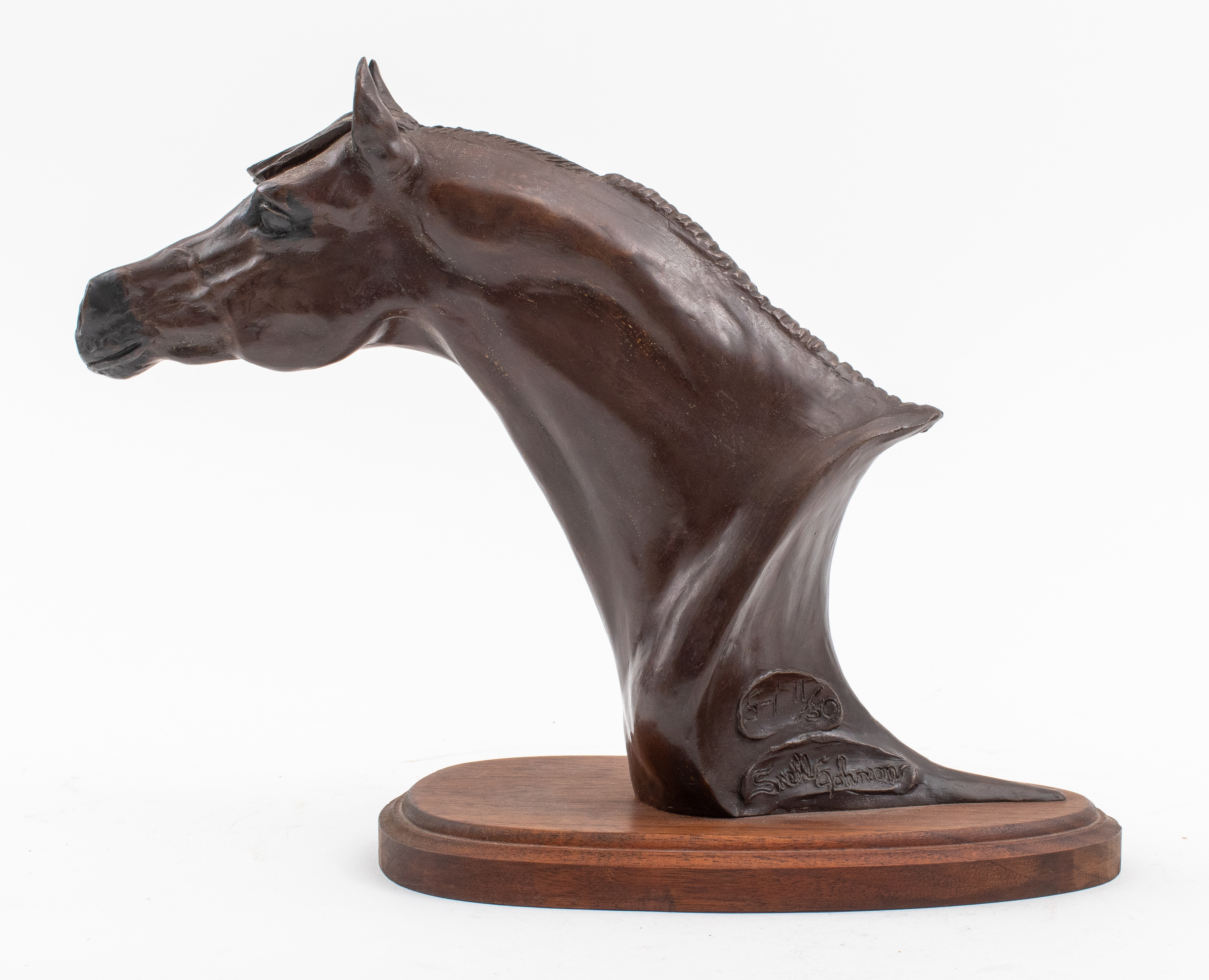 Appraisal: SNELL JOHNSON NV PINGO BRONZE HORSE BUST Snell Johnson American