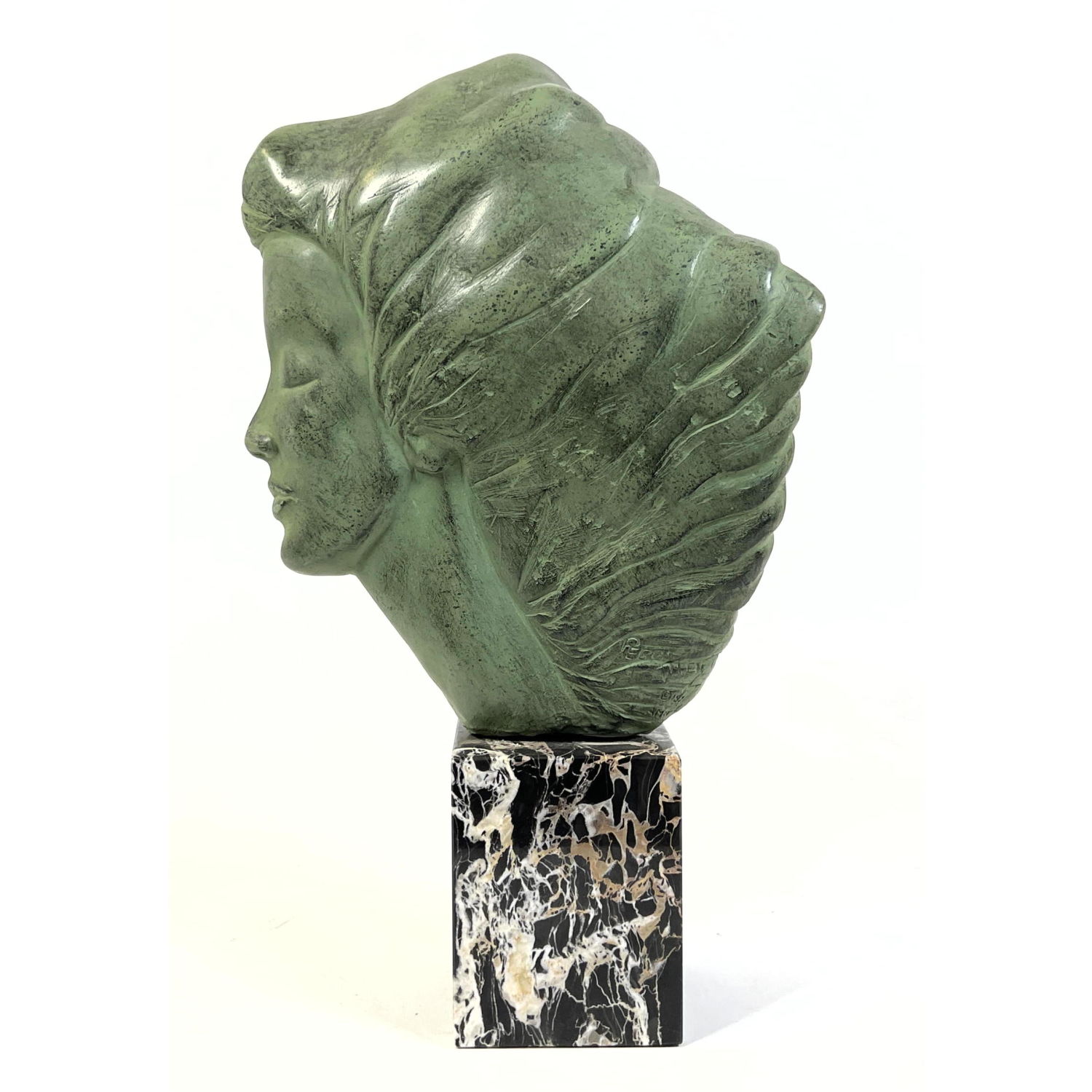 Appraisal: Peggy Mach Female Bust Sculpture a reproduction by A M