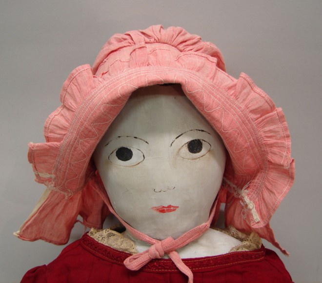 Appraisal: American Folk Art Rag doll Late th c Head shoulders