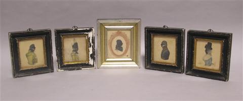 Appraisal: A GROUP OF FIVE MINATURES Framed after Phelps Portrait of