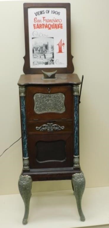 Appraisal: CAIL-O-SCOPE CENT VIEWER MACHINE HIGHLIGHTINGimages of the San Francisco earthquake