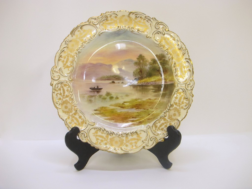 Appraisal: Doulton topographical cabinet plate painted with a scene of Causey