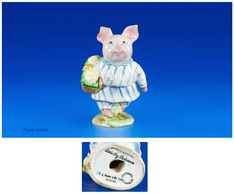 Appraisal: Beswick Beatrix Potter Little Pig Robinson First Variation Blue Striped