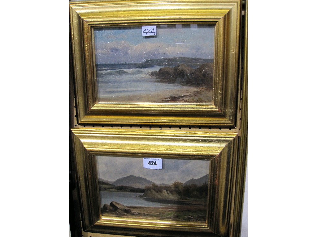 Appraisal: WILLIAM WELLS pair of oils on board - one a