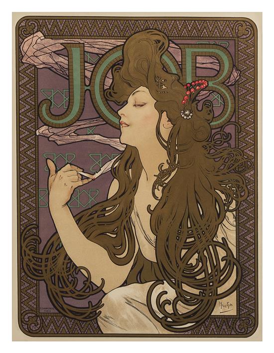 Appraisal: Sale Lot Alphonse Mucha Czech - Job color lithograph F