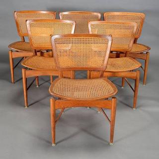 Appraisal: Finn Juhl Chairs Six Finn Juhl Chairs Height inches Width