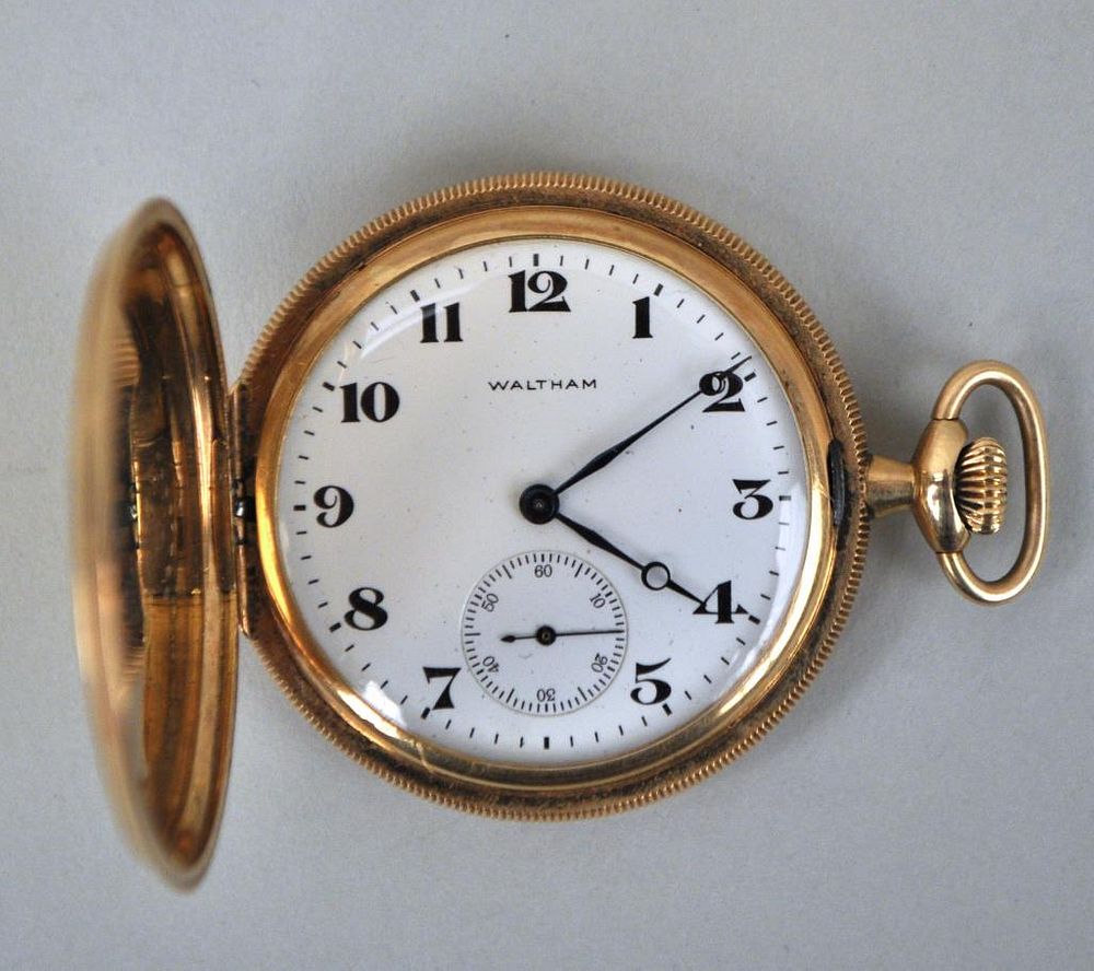 Appraisal: K Gold Watham Hunter Case Pocket Watch diameter Gross weight