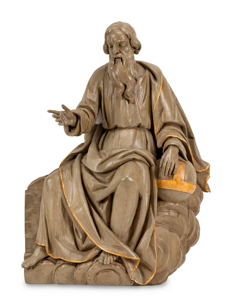 Appraisal: An Italian Painted and Parcel Gilt Figure of a Saint