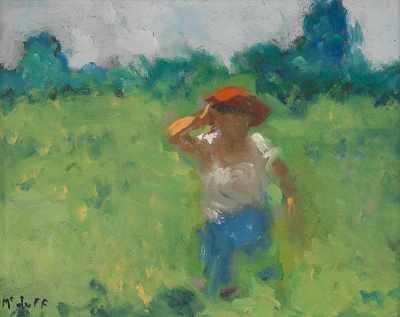 Appraisal: Frederick Hale McDuff American - Red sunhat Oil on canvas