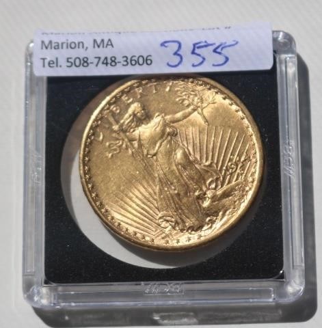 Appraisal: ST GAUDENS DOUBLE EAGLE -DOLLAR GOLDPIECE IN EXCELLENT SLIGHTLY CIRCULATED