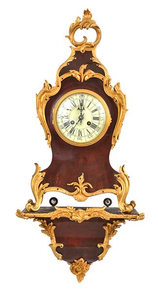 Appraisal: A GILT METAL MOUNTED FRENCH BRACKET CLOCK TH CENTURY enamel