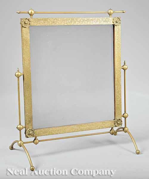 Appraisal: A Fine American Aesthetic Brass Fire Screen late th c