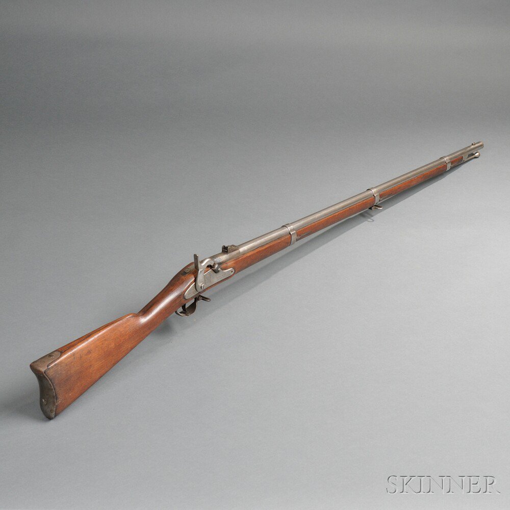 Appraisal: Model Robinson Rifle-Musket c walnut stock with double cartouche on