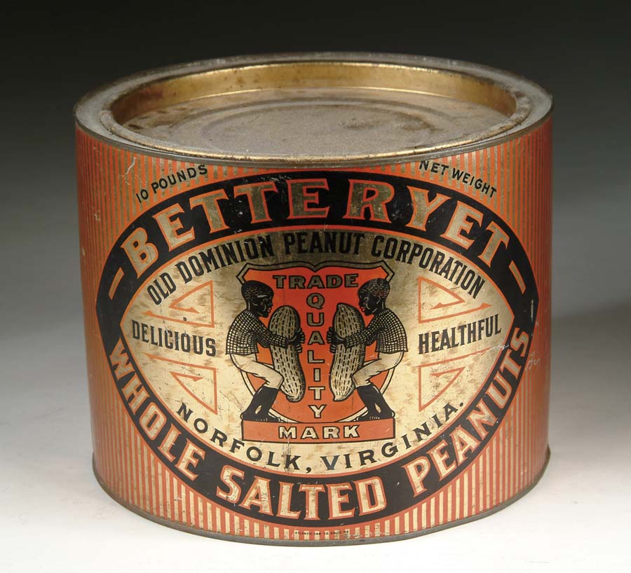 Appraisal: BETTERYET SALTED PEANUT TIN A ten-pound peanut tin from the