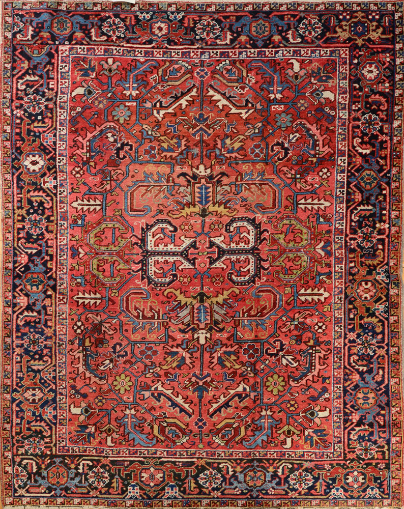 Appraisal: HERIZ MEDALLION CARPET ft in x ft in From the