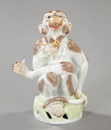 Appraisal: Amusing Carl Thieme Dresden Porcelain Figure of a seated insouciant