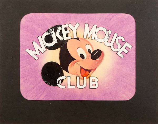 Appraisal: A Walt Disney title celluloid from the Mickey Mouse Club